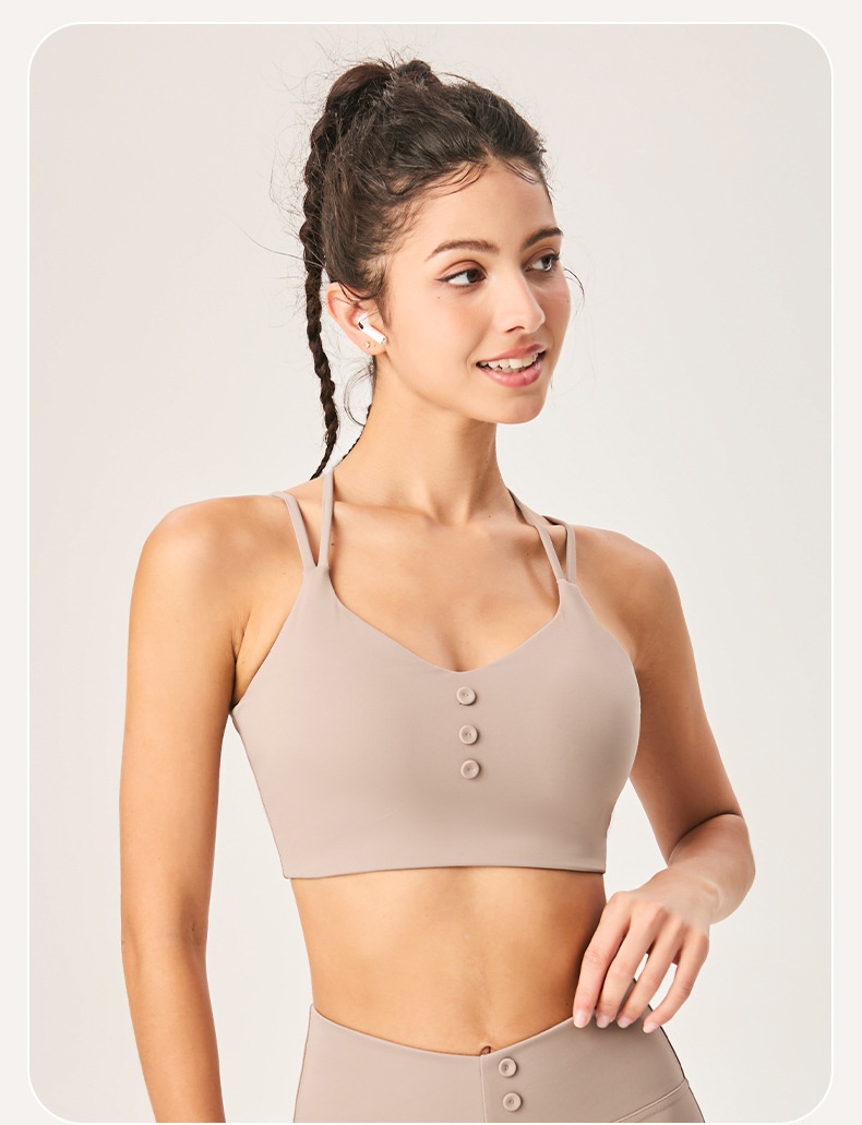 Triple Button Sports Bra